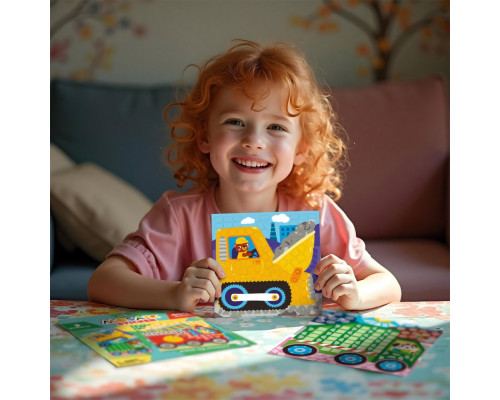 Детский набор для творчества мозаика "Транспорт" 300899 со стикерами