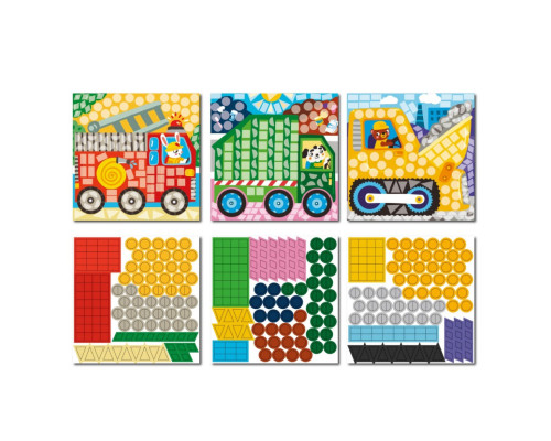 Детский набор для творчества мозаика "Транспорт" 300899 со стикерами