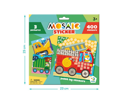 Детский набор для творчества мозаика "Транспорт" 300899 со стикерами