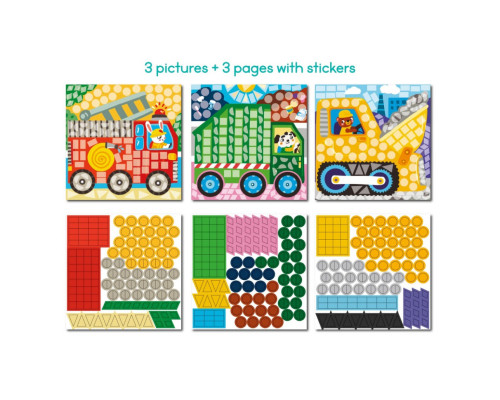 Детский набор для творчества мозаика "Транспорт" 300899 со стикерами