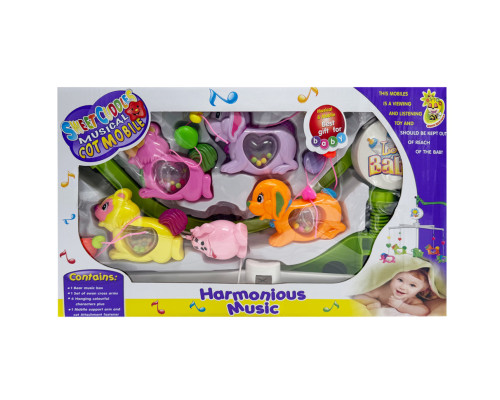 Музичний мобіль на ліжечко "Harmonious music" M 1245-32B U/R, з заводним механізмом