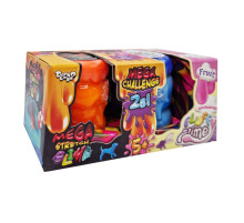 В'язка маса "2 в 1 "Mega Stretch Slime" та "Fluffy Slime" FLS-03-01U укр Помаранчево-блакитний