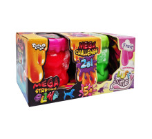 В'язка маса "2 в 1 "Mega Stretch Slime" та "Fluffy Slime" FLS-03-01U укр Рожево-зелений