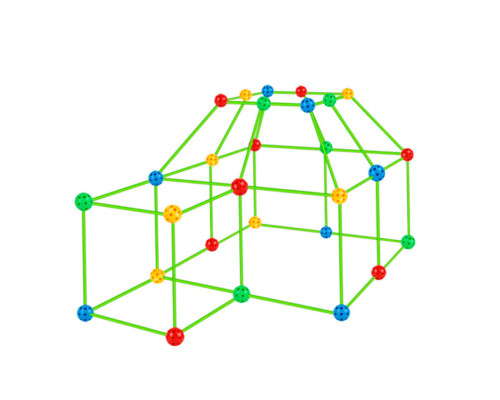 Детский конструктор-палатка "Build your own den" 2020-36A трубки и шарики