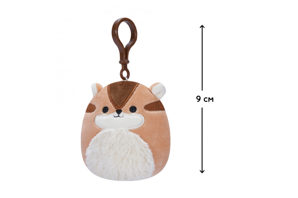 М'яка іграшка на кліпсі Бурундук Мельзі SQUISHMALLOWS SQCP00148, 9 см