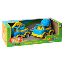 Игровой набор Бетономешалка и экскаватор "Mini Matiki" 002/14BMS(Blue) подвижные элементы