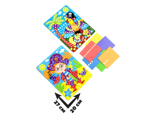 Набор для творчества "Мягкая мозаика. Пират" VT4511-04, 410 мягких наклеек