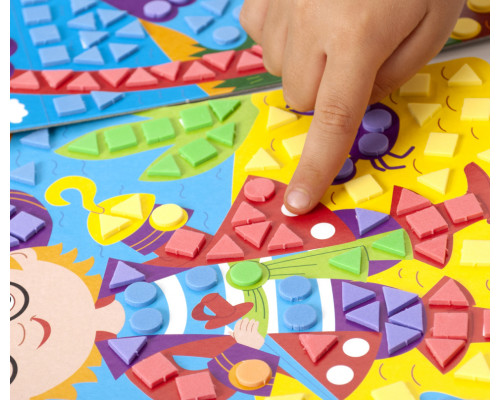 Набор для творчества "Мягкая мозаика. Пират" VT4511-04, 410 мягких наклеек