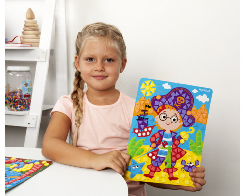 Набор для творчества "Мягкая мозаика. Пират" VT4511-04, 410 мягких наклеек