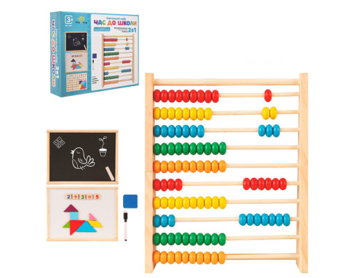 Дерев'яна іграшка Набір першокласника Woody MD 1601 українська мова