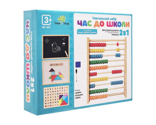 Дерев'яна іграшка Набір першокласника Woody MD 1601 українська мова