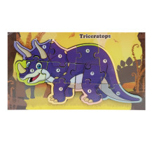Дерев'яний пазл-вкладиш "Triceratops" MD 1924-9, 10 елементів