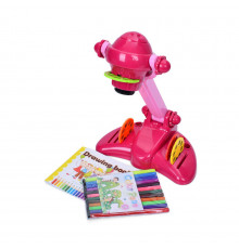 Дитячий проектор YM2227-A(Pink) 34 см, музика, світло, слайди 4 диски, 32 картинки