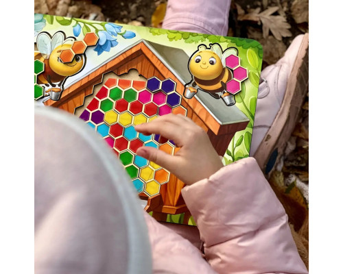 Деревянный пазл-вкладыш "Веселые пчелки" Ubumblebees (ПСД165) PSD165 сортер-тетрис