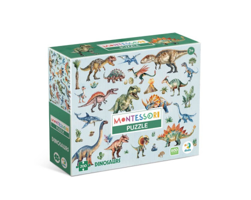Дитячий пазл Монтессорі "Динозаври" 200631, 200 елементів