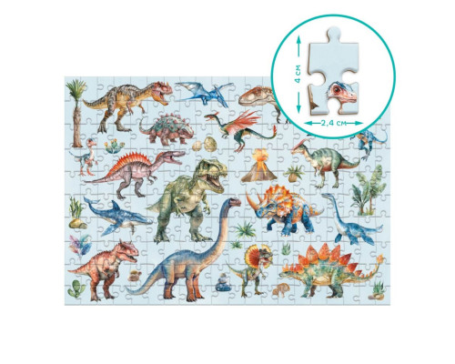 Дитячий пазл Монтессорі "Динозаври" 200631, 200 елементів