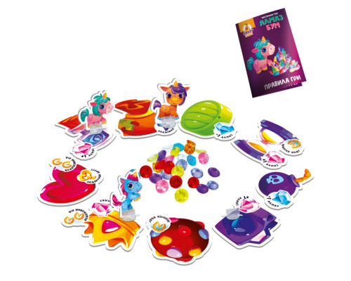 Игра настольная развлекательная "Алмаз бум" Единорожка VT8055-31, 2-4 игрока