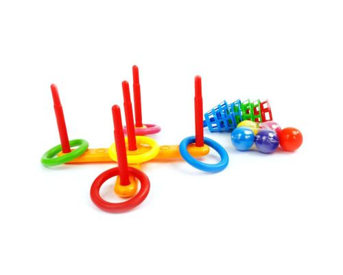 Кольцеброс "Комби" 15141, 5 мячиков в наборе