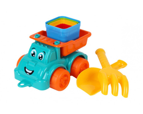 Машинка Набір для гри з піском ТехноК 7051TXK  Бірюзовий