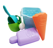 Набір для пісочниці HG-153 відерце, лопатка, лійка, формочки 2 шт Синій