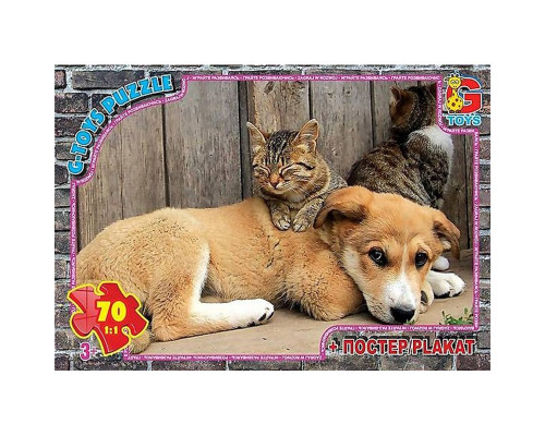 Дитячий пазл "Домашні улюбленці" AN136 плакат 70 елементів
