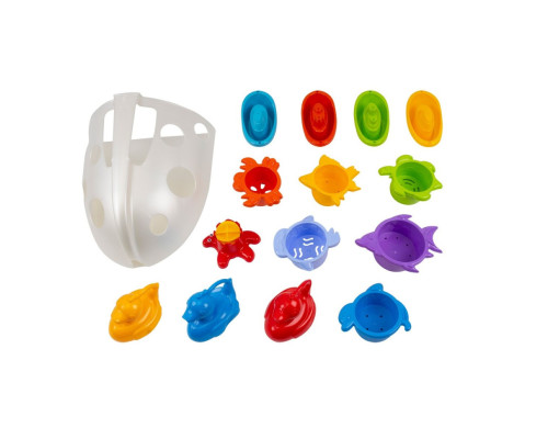 Набор для ванной Органайзер ТехноК 8386TXK 14 игрушек