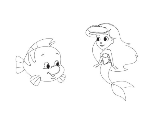 Розмальовка "Гра з кольором. Русалонька" 1426007 Disney Маля, 12 сторінок
