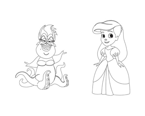 Розмальовка "Гра з кольором. Русалонька" 1426007 Disney Маля, 12 сторінок