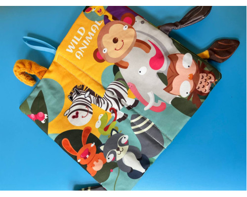 Розвиваюча книжка-шуршалка 668-230(Wild animal) англійські слова
