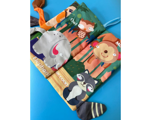 Розвиваюча книжка-шуршалка 668-230(Wild animal) англійські слова