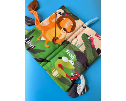 Розвиваюча книжка-шуршалка 668-230(Wild animal) англійські слова