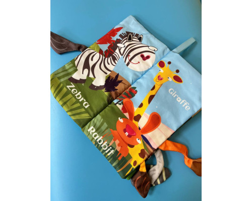 Розвиваюча книжка-шуршалка 668-230(Wild animal) англійські слова