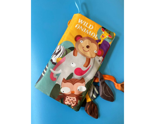 Розвиваюча книжка-шуршалка 668-230(Wild animal) англійські слова