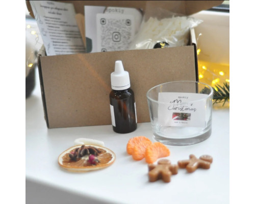 Набір для створення свічки "Merry Christmas" М SP2406 зі скляною ємністю