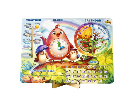 Развивающая игра Календарь - 2 "Птичка" (ПСД260) PSD260 ENG