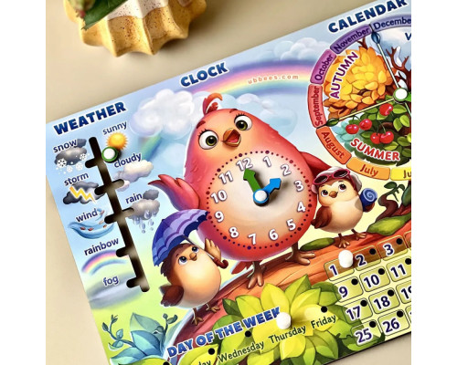 Развивающая игра Календарь - 2 "Птичка" (ПСД260) PSD260 ENG