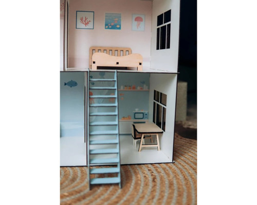 Детский деревянный домик для кукол Морская вилла TG300756080, 75х60х80 см