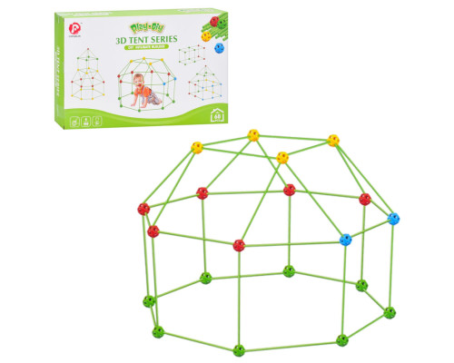 Детский конструктор-палатка 3D Tent Series 137-2(Green) 68 деталей, каркасный