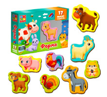 Набор магнитов MAXI "Ферма" Vladi Toys VT3106-24, 17 шт