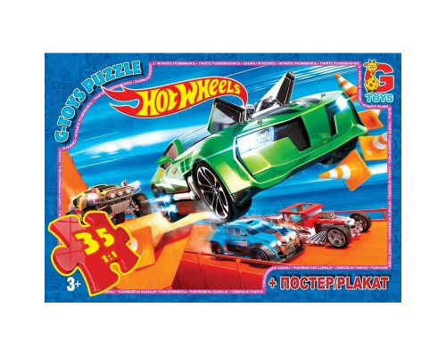 Пазли дитячі "Hot Wheels" FW700, 35 елементів