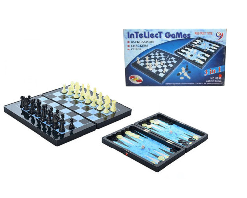 Настільна гра шахи, нарди, шашки 8899 магнітні