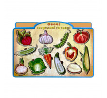 Дерев'яний пазл-вкладиш "Овочі зовні та всередині" Ubumblebees (ПСД194) PSD194 Дерев'яний пазл-вкладиш "Овочі зовні та всередині" Ubumblebees (ПСД194) PSD194