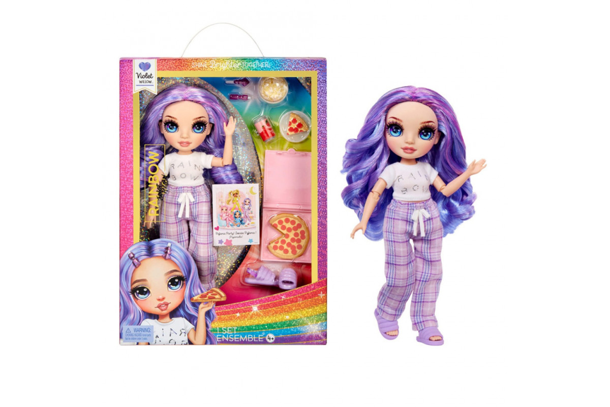 Кукла детская "Виолетта" Rainbow High 503705 серии "Junior High PJ Party" с аксессуарами Кукла детская "Виолетта" Rainbow High 503705 серии "Junior High PJ Party" с аксессуарами