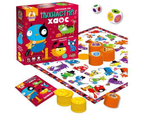 Игра настольная развлекательная "Пушистый хаос" VT8055-32, 2-4 игрока