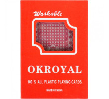 Карти гральні пластикові "OKROYAL" 95306, 54 карти Червоний