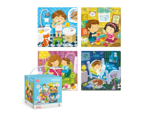 Детский пазл "Мой День" DoDo 300130, 4в1