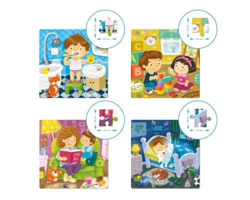 Детский пазл "Мой День" DoDo 300130, 4в1