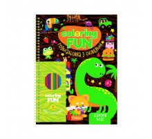Дитяча розмальовка з олівцями "Coloring fun" НТ-39-04, 24 аркуши