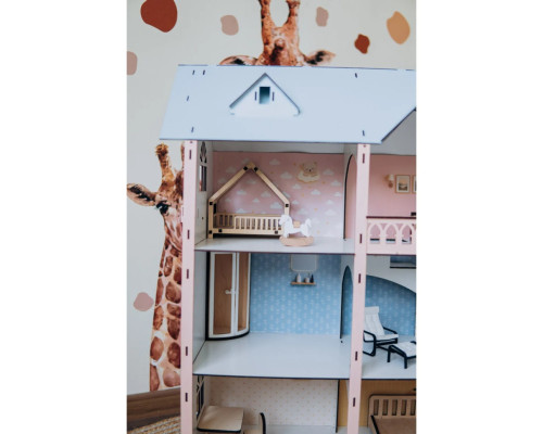 Детский деревянный домик для кукол Долли лофт TG300735729, 73х57х29 см