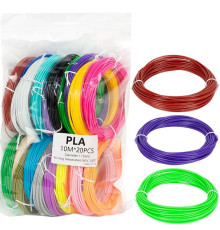 Набір пластику PLA для 3D-ручки PLA20 запаска 20 шт по 10 м